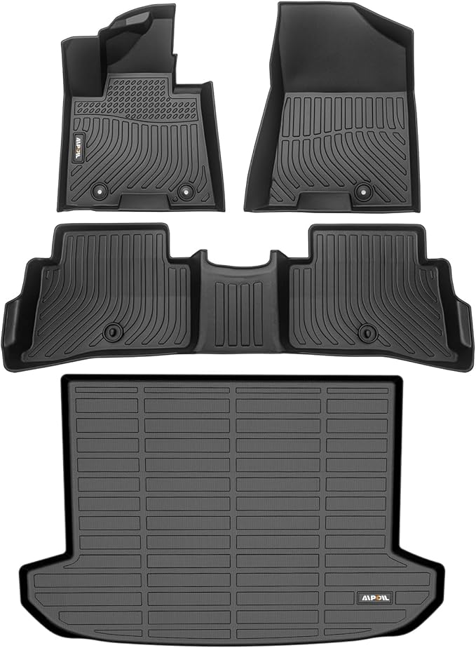 AIPOIL® Floor Mats & Cargo Liner Set for 2017-2022 Kia Sportage (Gas ONLY) All Weather Protection TPE Anti-Slip Automotive Full Set Custom Car Mats Accessories - Black