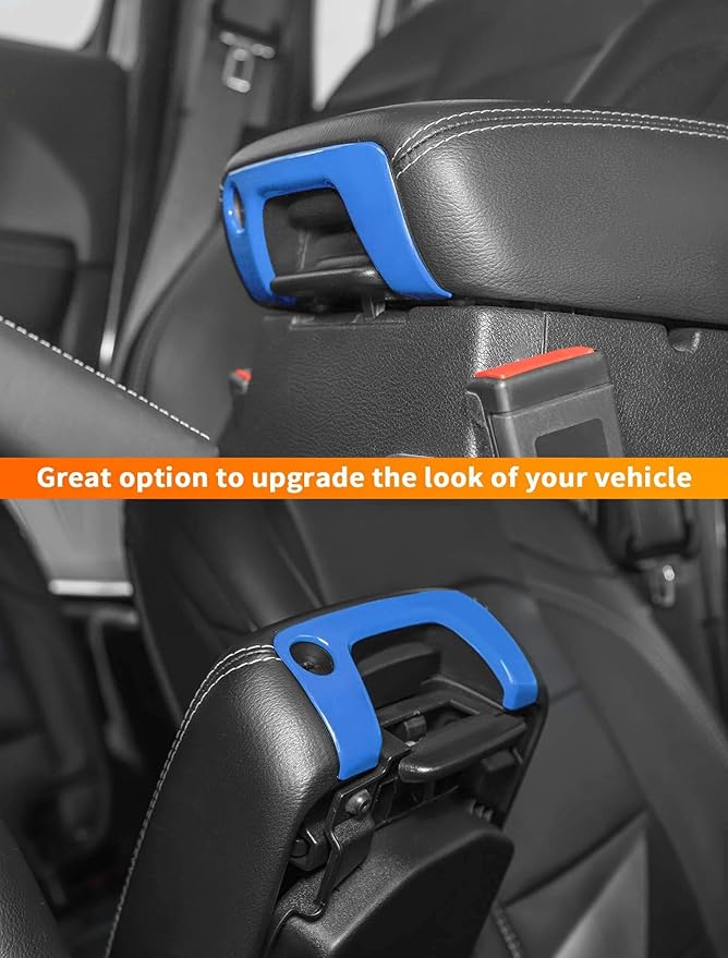 Savadicar Sky Blue Interior Accessories - Armrest Switch Bezel Trim Cover for 2018-Present Jeep Wrangler JL JLU 4XE & Gladiator JT - Solid Color Interior Decor Upgrade Option, 1-Piece