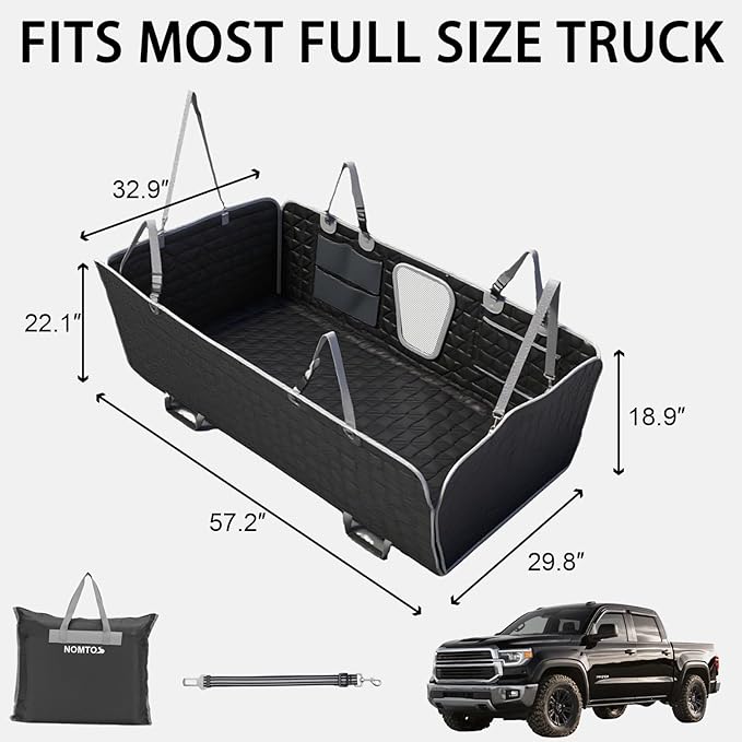 Upgraded Durable Hard Bottom Dog Car Seat Cover with EPE Sponge Cushion,Foldable Dog Rear Seat Protector,Waterproof Pet Car Seat Hammock, Seamless Car Back Seat Extender for SUV,Truck(XL)