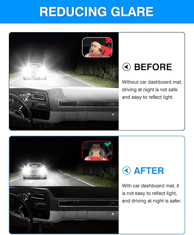 Autorder Dashboard Cover Mat for 1981-1991 Chevrolet Chevy C/K/R/V Series Blazer, GMC C/K/R/V Series Jimmy Accessories Dash Cover Flannel Dash Mat Sunshade Glare UV Rays Protector