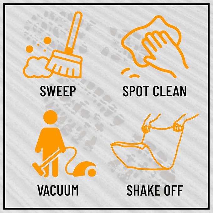 Ottomanson 3'11" x 10' Hallway Runner with Scraper Pile - Extra Durable Non-Slip Rug Mat for Indoor & Outdoor Use - Ideal for Kitchen, Entryway & Garage - High-Traffic Carpet, Red