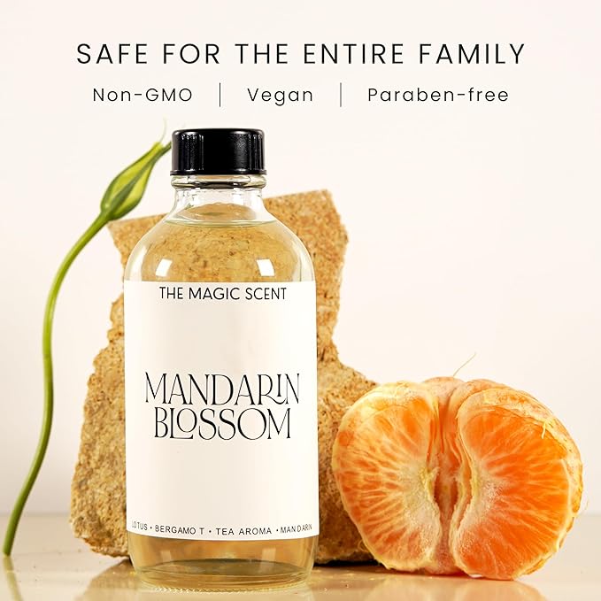 The Magic Scent Mandarin Blossom Diffuser Oil - Hotel & Home Luxury Scents Inspired by St. Regis Hotel, Maldives - Diffuser Oil Scents for Home Designed for Use in All Diffusers - 16.9 fl oz, 500 mL