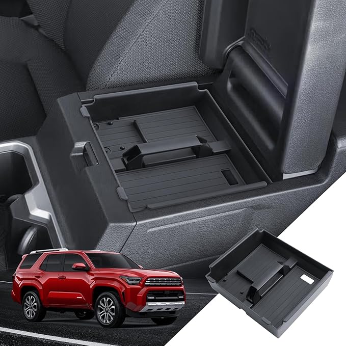 for 4Runner Center Console Organizer 2025 6th Gen Toyota 4Runner Accessories Armrest Tray Middle Storage Box Insert Container Durable ABS Plastic