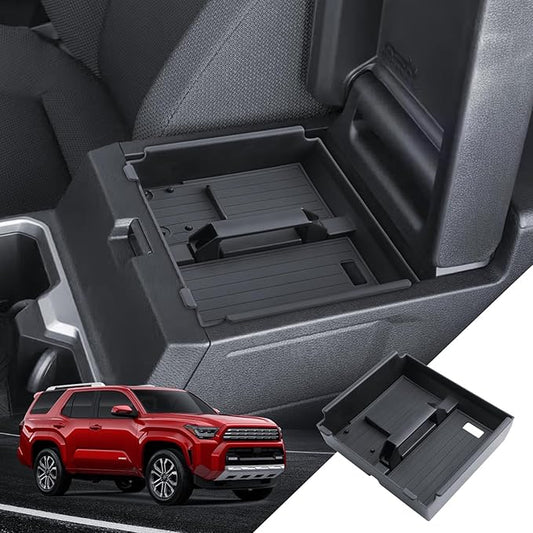 for 4Runner Center Console Organizer 2025 6th Gen Toyota 4Runner Accessories Armrest Tray Middle Storage Box Insert Container Durable ABS Plastic