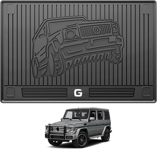 3W Cargo Liner Fit for 2019-2024 2025 Mercedes-Benz G Class G500/G550/G580/AMG G63 SUV TPE All Weather Custom Fit Trunk Mat, Black