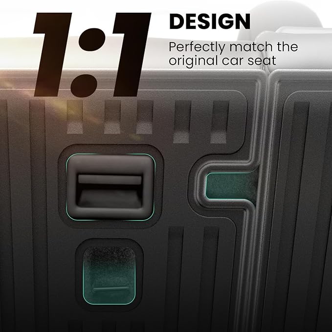 LASFIT Premium Extra Thick Rear Seat Back Covers for Tesla Model Y Juniper 2025/2026 | TPE Custom Fit Waterproof Model Y Accessories Second Row Back Seat Protector Mat Liner