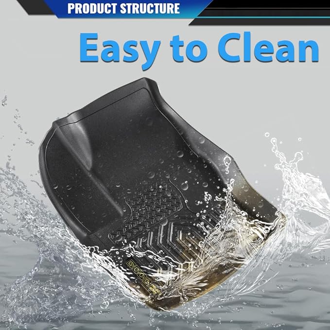 DOTCOM TPE Floor Mats Compatible with Ford Escape 2013-2019/Ford C-Max 2013-2018 Floor Liners, All Weather Protection 1st & 2nd Row Truck Mats Cargo Liner Accessories,alfombras para carro 3PCS