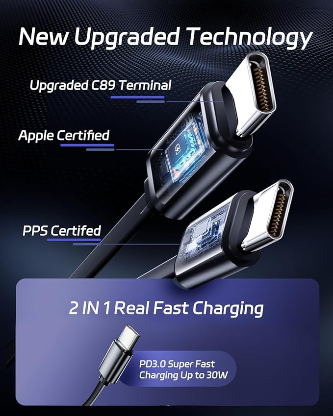 DreamBee Retractable Car Charger,66W Super Fast USB Car Phone Charger,Dual TypeC Retractable Cables Gifts for Men Women Car Truck Accessories for Samsung Galaxy S23+/S23,iPhone 17/16/15/ Pro Max, iPad