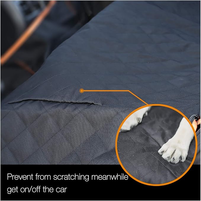 iBuddy Truck Seat Cover for Dogs Waterproof 900D Soft Back Seat Cover for Crew Cab Protects Vehicle from Dog Hair, Scratches, Dirt Durable Rear Seat Cover for Pickup Truck F150 F250 Ram GMC 1500 2500