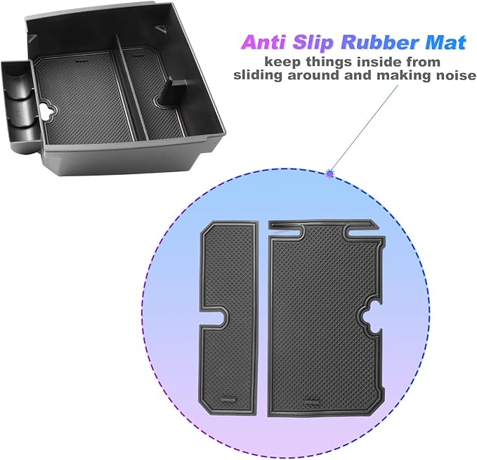 SXCY for 2023-2025 Chevy Colorado/GMC Canyon Center Console Organizer for Colorado Accessories 2024 2025 Canyon Console Tray 2024 2025 Colorado Armrest Console Organizer(Black)