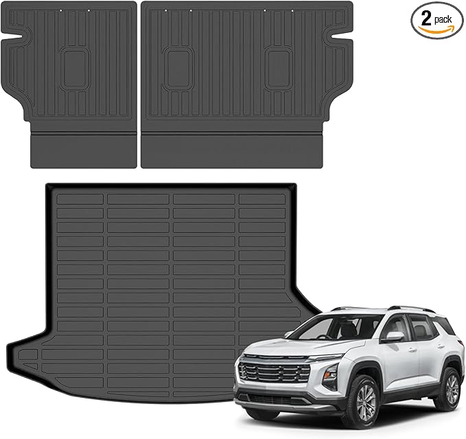 Wailtnb-All Weather Cargo Liners & Backrest Mats for Chevrolet Equinox 2025 2026 (Not EV)& GMC Terrain 2025 Liners Custom Fit Chevrolet Equinox 2025 2026 & GMC Terrain Waterproof Durable Accessories