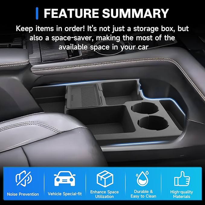SXCY for 2025 Toyota Sienna Center Console Organizer for 2024 2025 Toyota Sienna Accessories Silicone Under Console Cupholder Tray for 2021-2024 2025 Sienna Under Console Storage[Not for Cool Box]