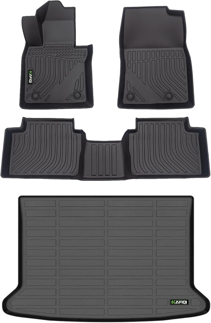 All Weather Car Floor Mats & Cargo Liner for Mazda CX-30 2020-2024 2025 Custom Fit Full Set Accessories - Black