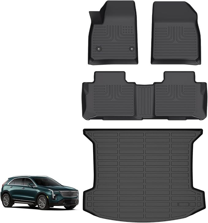for XT5 Floor Mats 2017-2025, TPE All Weather Car Floor Mat Custom Waterproof Cargo Liner Accessories Full Set for XT5 Accessories 2017-2025