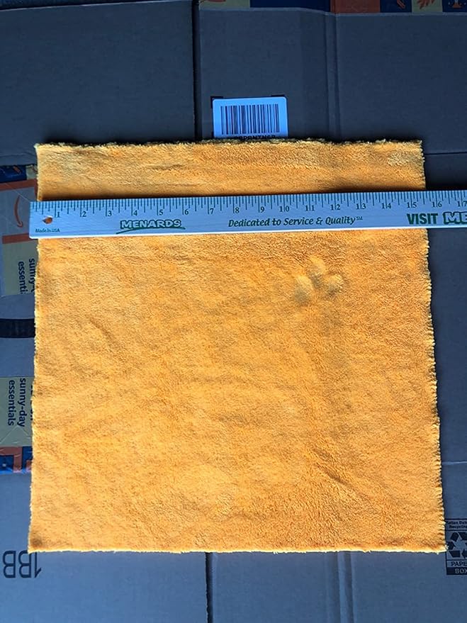 Plush Edgeless Microfiber Towel for Car, Soft Drying Wash Detailing Buffing Polishing Towel, 530 GSM 6Pack 16 x 16inches (Orange, 6Pack)