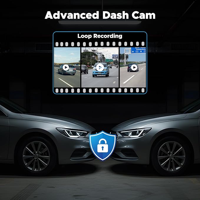 Volam 9.26'' Carplay Screen for Car with 4K Dash Cam, Compatible with Apple Carplay & Android Auto, Carplay with 1080p Backup Camera, Mirror Link, Loop Recording, GPS Navigation