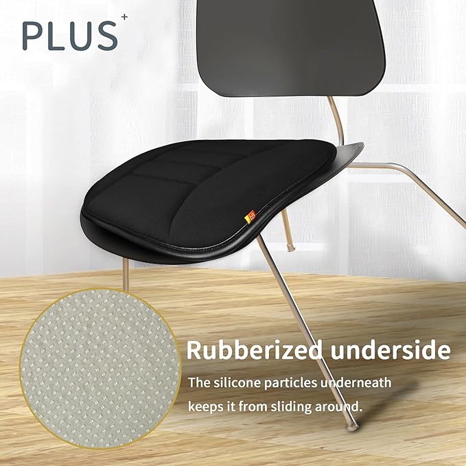 Thick Seat Cushion Memory Foam Car Seat Cushion Pad for Car Driver Seat Office Chair, Thickened Black