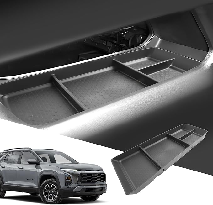 SXCY for 2025 2026 Chevrolet Equinox Center Console Organizer 2025 2026 Chevy Equinox Under Console Organizer Tray Equinox 2025 2026 Accessories Center Console Tray