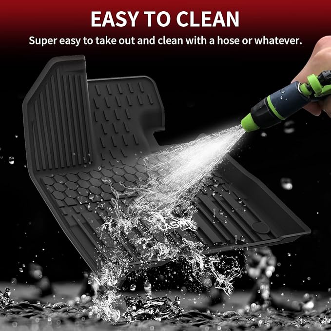 LASFIT Floor Mats for Toyota Sienna 7 Seats 2021-2025 (Only for 7 Seat & Not Fit 2025 Platinum Edition) All Weather TPE Custom Fit Floor Liner for Toyota 7 Passenger Front and Rear Car Mat, Black