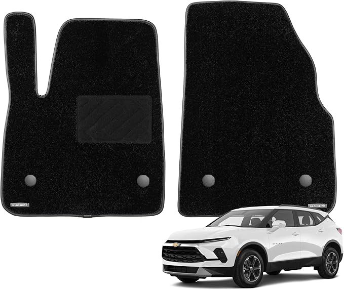 WENNEBIRD Superior Carpet Front Row Floor Mats for 2019-2025 Chevrolet Blazer (Excludes EV), 0.6-Inch Ultra-Thick, Noise-Reducing, All-Weather Waterproof Anti-Slip – 2-Pc Set