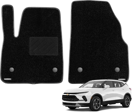 WENNEBIRD Superior Carpet Front Row Floor Mats for 2019-2025 Chevrolet Blazer (Excludes EV), 0.6-Inch Ultra-Thick, Noise-Reducing, All-Weather Waterproof Anti-Slip – 2-Pc Set