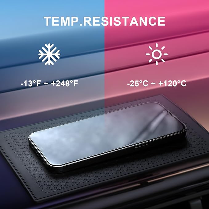 Anti Slip Sticky Pad for Car Dashboard, Non-Slip Dash Adhesive Gel Mat 7.9x5.1 Inch for Phones Radar Detector Sunglasses Keys GPS Coins Electronic Devices (1 Pack)