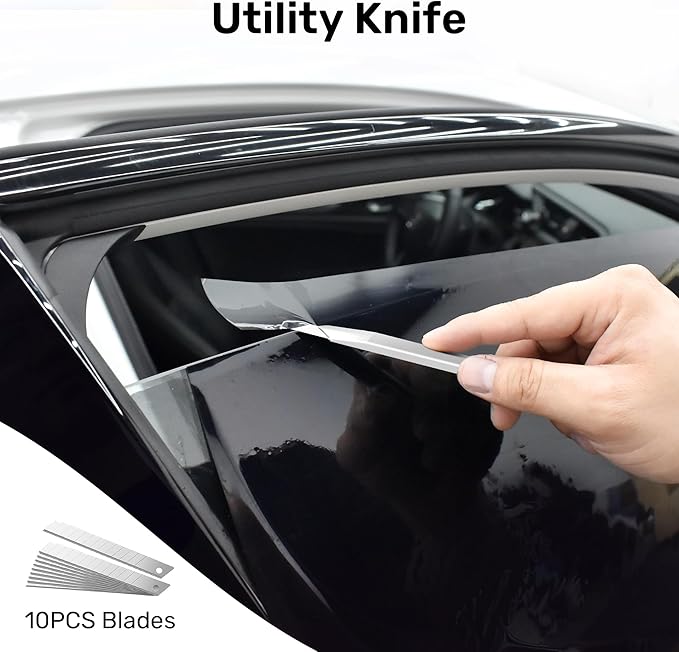 Zanch Window Tint Kit, 30pcs Easy-to-Use Window Tinting Tools Includes 24oz Spray Bottle, Various Squeegees and Knife for Home and Car Glass Protective Film Installation