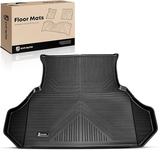 YHTAUTO Cargo Mat Compatible with Chrysler 300 2011-2023 AWD Dodge Charger 2011-2022 5 Seats, TPE All Weather Car Mats Waterproof Anti-Slip Odorless Floor Liner Trunk Mat