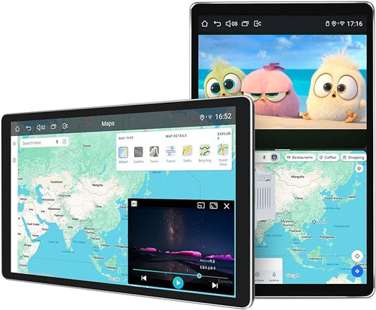 JOYING Car Stereo 10.1 Inch Single Din Touchscreen Radio with CarPlay & Android Auto, Manual Rotated Android 13 Head Unit with AM/FM Radio, Bluetooth 5.0, Mirror Link(JY-UTS10N8-MR)