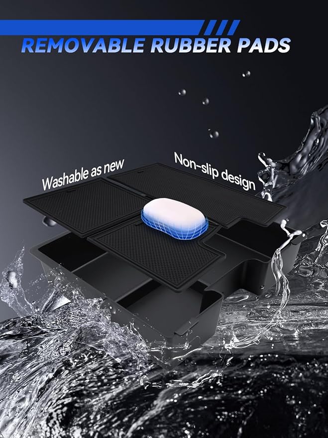 for Nissan Titan Center Console Organizer 2016-2019 2020 2021 2022 2023 2024 2025 Nissan Titan Accessories Armrest Tray Middle Storage Box Insert Container Durable ABS Plastic