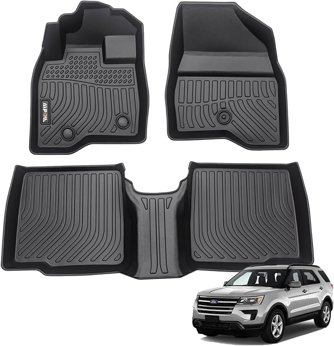AIPOIL® Floor Mats for 2015-2019 Ford Explorer 7 Seats Front Two Rows of Floor mats | All-Weather | Easy to Clean | All-Round Protection Accessories.