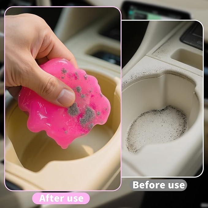 ASFSKY Car Cleaning Gel (Red,Watermelon) Cleaning Putty Universal Dust Cleaning Car Interior Cleaner Keyboard Dust Remover Car Slime Gifts for Men Women Girl（1 Pack）