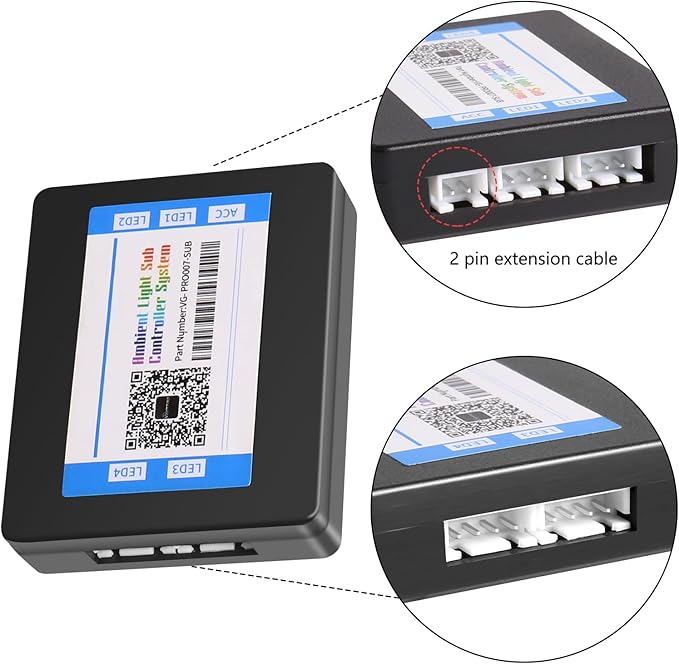 Dreamcolor Acrylic Interior Car LED Strip Light Sub-Control Module, which fit for Dreamcolor Main Controller Connects kit (not Including), Not fit dreamcolor 1 Lights
