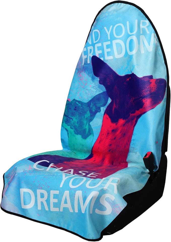 Premium Microfiber Hooded Cloth Seat Cover - Automotive Seat Pads Universal Fit for Most of Cars - Waterproof Car Seat Protectors Fit for Athletes Workouts Swimming Running Boxing Yoga Hiking