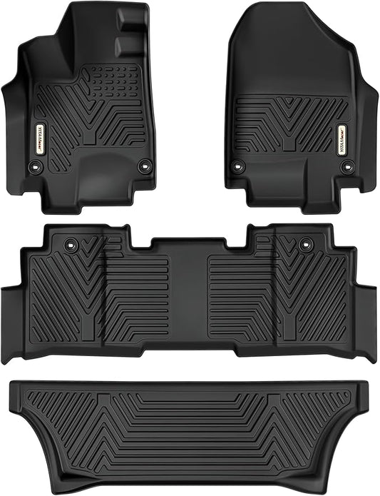 YITAMOTOR Floor Mats Fit for Honda Odyssey 2018-2026, All-Weather Floor Liners Set Custom Fit for Front 1st, 2nd & 3rd Row,Car Accessories Black
