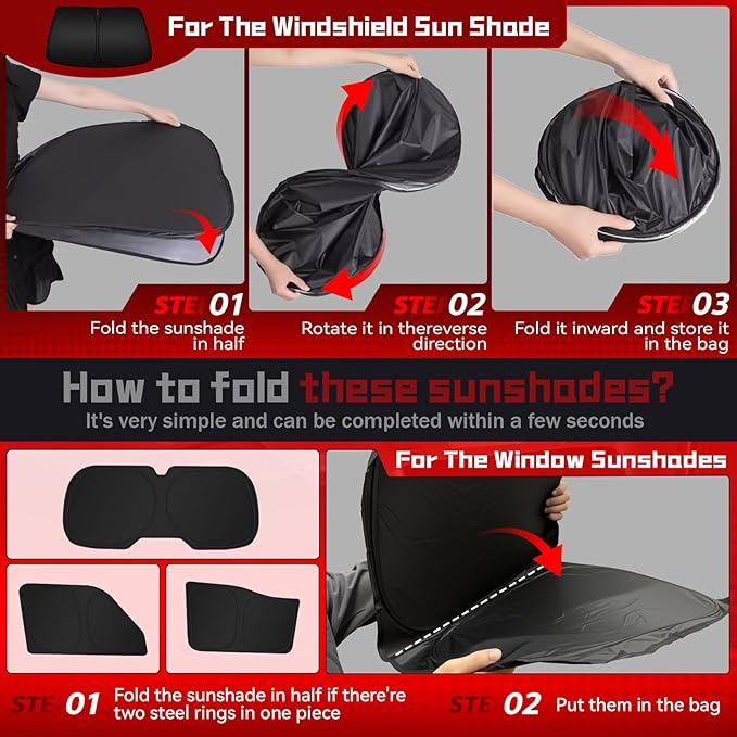 ARISMOTOR Car Window Shades for Mazda CX-50 CX50 2023-2026, Custom Fit Foldable Side Rear Windshield Sunshade Sun UV Rays & Privacy Curtains Protection for Camping, Napping, Relaxing, of 8