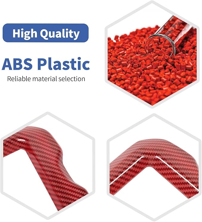 RT-TCZ for Jeep JL Center Console Radio Display Panel Trim Cover for Jeep Wrangler JL JLU Gladiator JT 2018-2023 Red Carbon Fiber Interior Accessories 8.4 inch