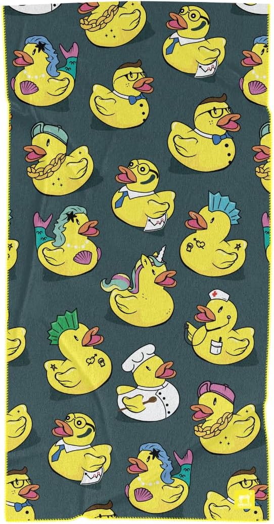 Sprints Athletic Running Towel, Full-Sized, Car Seat Cover - Performance Microfiber (Get Ducked)