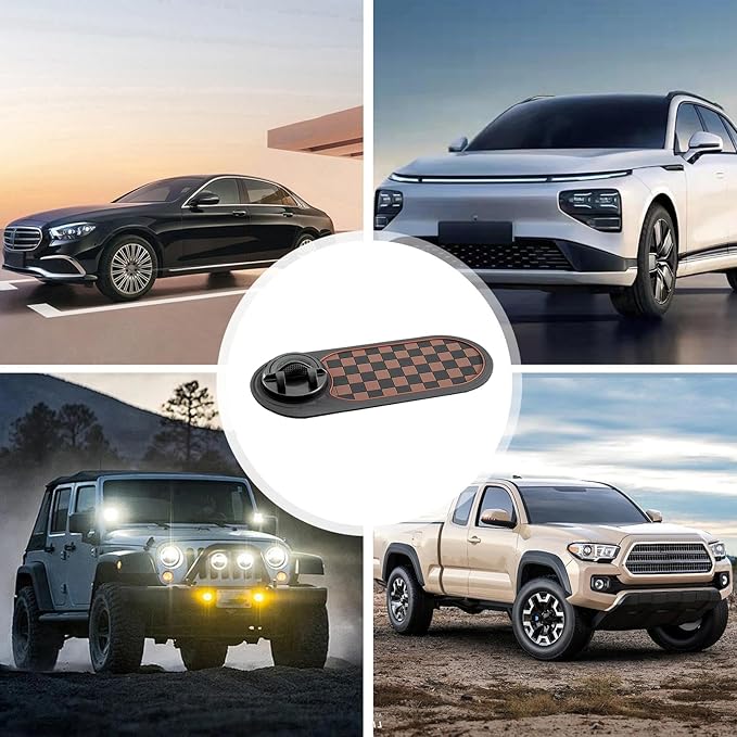 Anti-Slip Mat for Car Dashboard - Organizer Pad and Smartphone Stand for Car, Truck, Vehicle Interior, Navigation Devices, Electronics, Keys, Sunglasses, and Small Accessories Storage