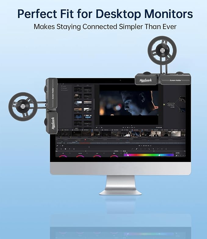 Screen Clip Phone Holder, Magnetic Car Phone Mount for Tesla Model 3/Y/S/X/Cybertruck, Adjustable Extendable Cellphone Holder for MagSafe for iPhone 17 16 15 14 13 12 Series, and More(Classic Model)