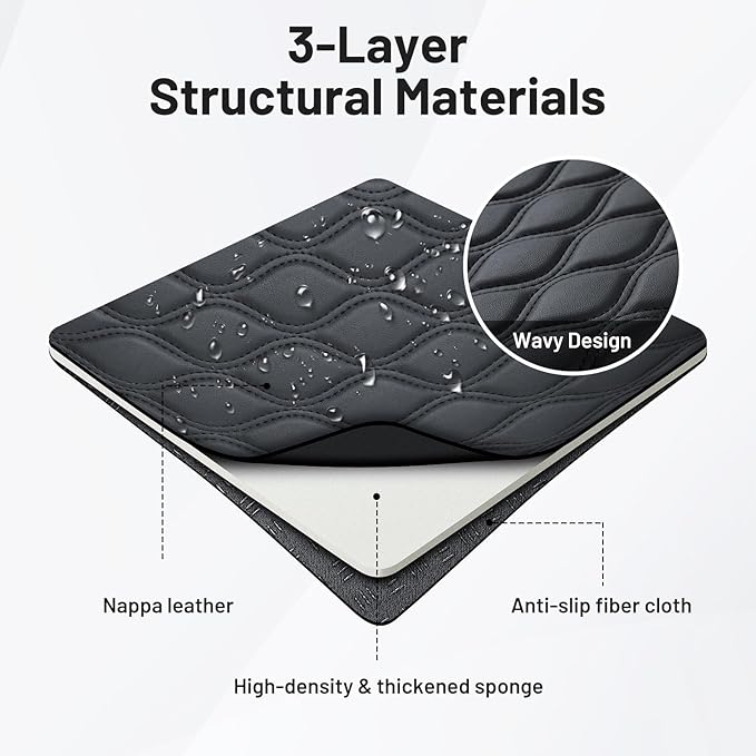 Autorder Center Console Cover for 2018-2022 2023 2024 BMW X3 Accessories Armrest Cushion Cover Nappa Leather Middle Console Covers X3 Console Cushion Pad Anti-Scratch