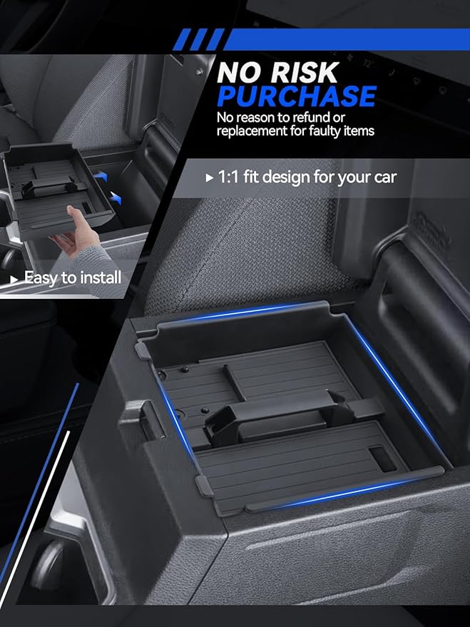 for 4Runner Center Console Organizer 2025 6th Gen Toyota 4Runner Accessories Armrest Tray Middle Storage Box Insert Container Durable ABS Plastic