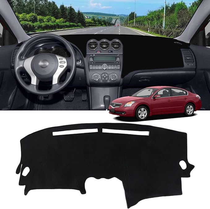 ZZEQYG Dash Cover for Nissan Altima 2007 2008 2009 2010 2011 2012 Accessories Flannel Dashboard Cover Dash Mat Center Console Cover Sunshield Protector Pad
