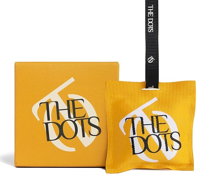 THEDOTS Car Air Freshener with 2 Adjustable Ribbons for Car Rearview Mirror, Sicilian Orange, 30 Days, Non-Toxic Fabric Sachet Gift (1 Pack)
