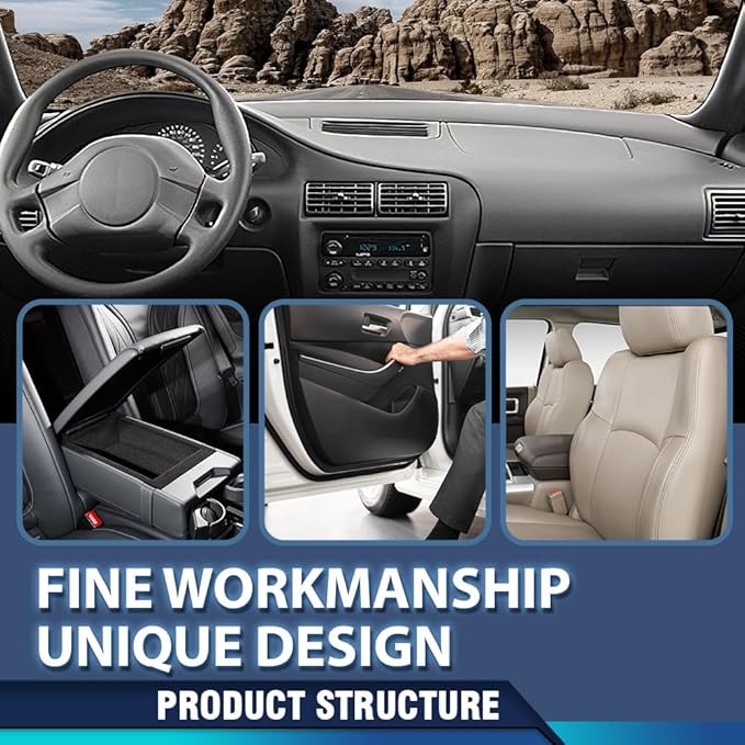 PIT66 Dash Bezel Cover W/adhesive, Compatible with Chevy Cavalier LS Sport 2002-2005/ Cavalier Z24 2000-2002/ Cavalier Base LS 2000-2005 Dashboard Panel