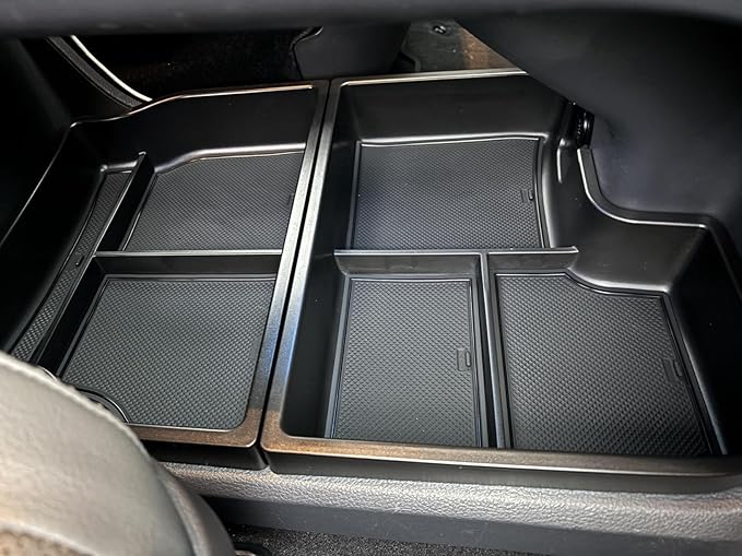 SXCY for 2025 Toyota Sienna Under Console Organizer [Not for Console w/Cool Box] for 2021-2025 Toyota Sienna Accessories 2021-2025 Sienna Under Armrest Organizer 2024 2025 Sienna Under Console Tray