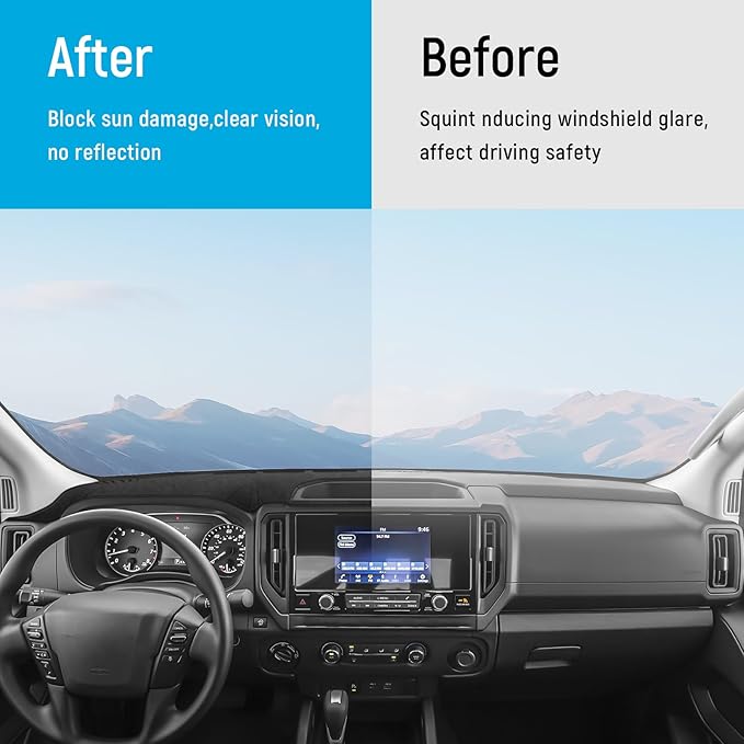 ZZEQYG Dash Cover for Nissan Frontier 2022 2023 2024 2025 Accessories Flannel Dashboard Cover Dash Mat Sunshield Pad