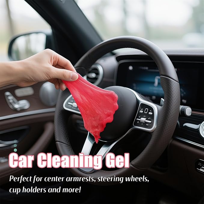 ASFSKY Car Cleaning Gel (Pink,Sakura) Cleaning Putty Universal Dust Cleaning Car Interior Cleaner Keyboard Dust Remover Car Slime Gifts for Men Women girl（1 pack）