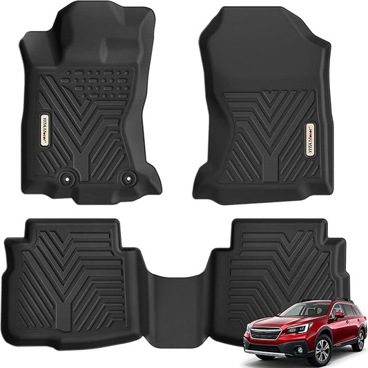 YITAMOTOR Floor Mats Compatible with 2020-2025 Subaru Outback/Legacy, TPE All-Weather Guard Custom Fit Floor Liners Includes 1st & 2nd Row, Black