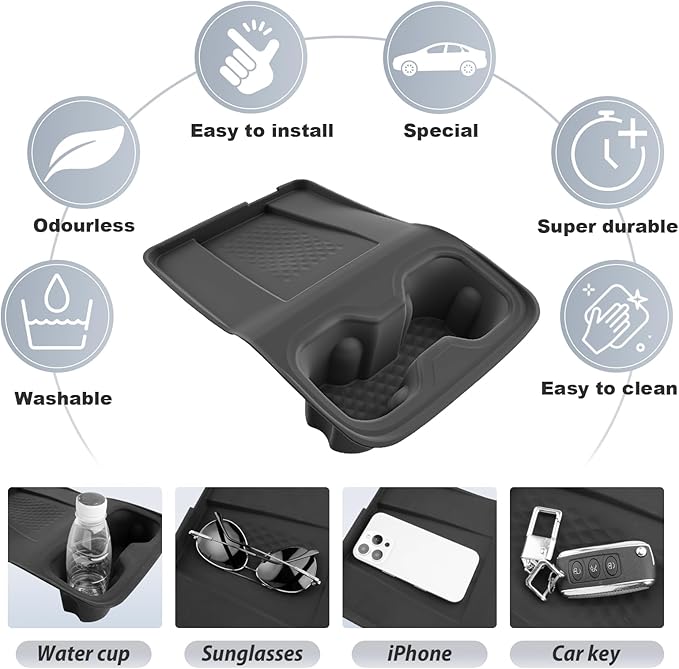 SKTU 2024 2025 2026 Chevy Traverse Console Tray 2024-2026 Traverse Wireless Charging Pad & Cup Holder Pad 2024 2025 2026 Chevy Traverse Accessories Wireless Charging Pad 2025 2026 Traverse Cup Holder